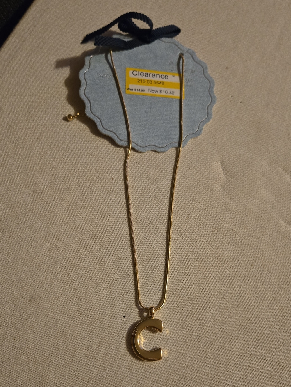 Gold Initial 'C' Pendant Necklace - Women Jewelry 1096